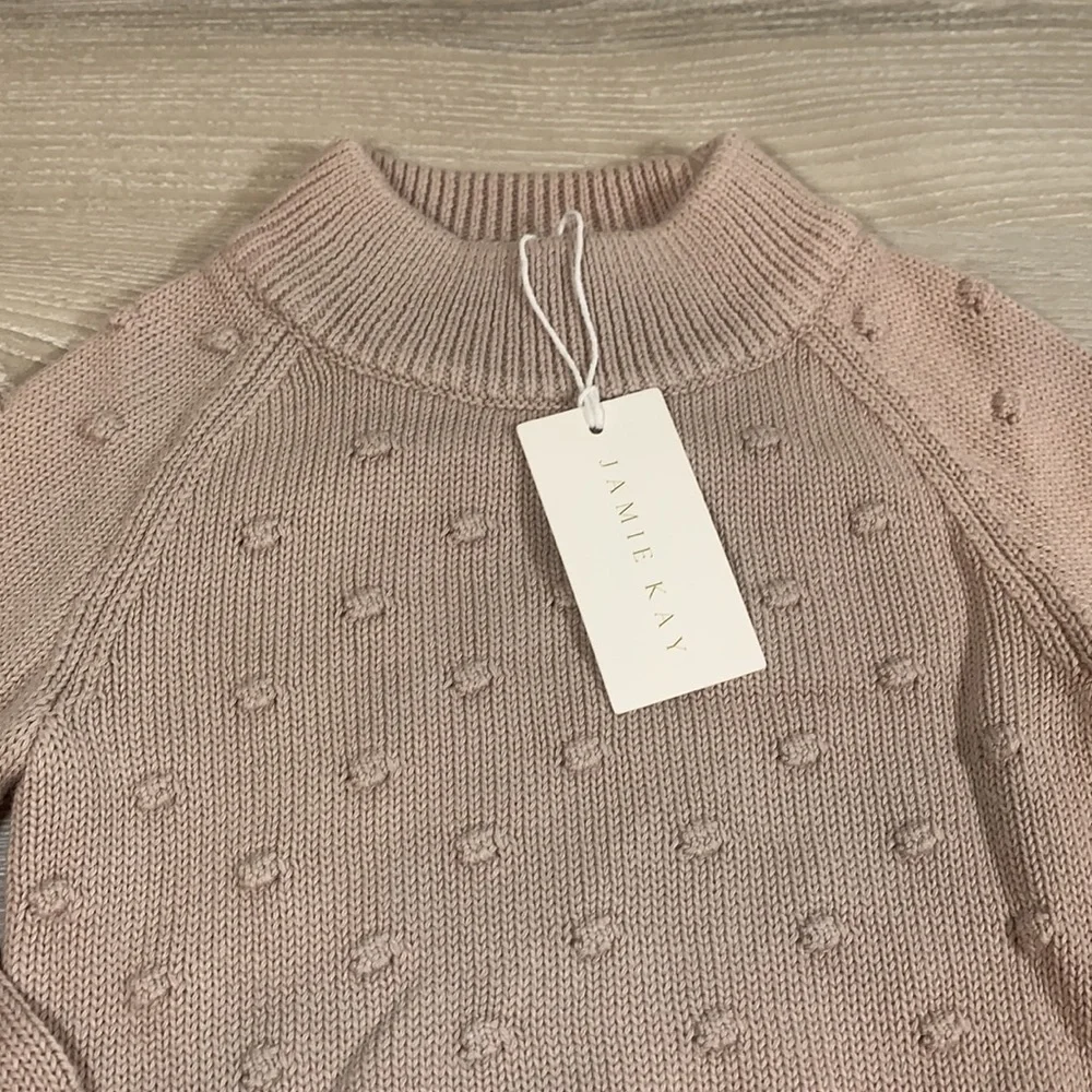 Jamie Kay Dotty Knit Rosebud Size 1 YR - Picture 3 of 4